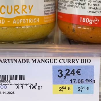 Etiquette de prix différenciés
